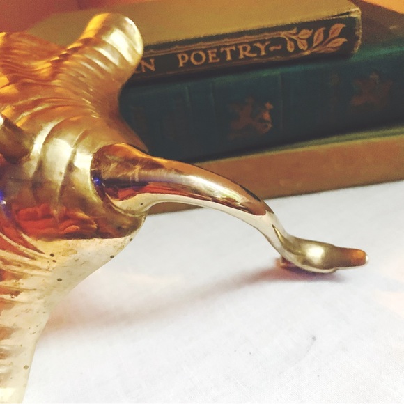 Vintage solid brass peacock/swan shaped trinket dish - Picture 9 of 9